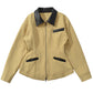 Vintage Zip Contrast Collar Jacket