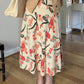 Floral Print Knitted Two Pieces Dress