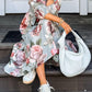 Printed Long Sleeve Shirt Dress