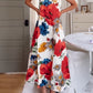 Crimson Poppy Cotton Linen Dress