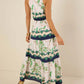 Floral Print Button-front Sleeveless Dress