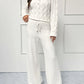 Half-Placket Sweater Knitted Two Pieces Set
