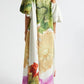 Floral Asymmetric Neck Maxi Dress