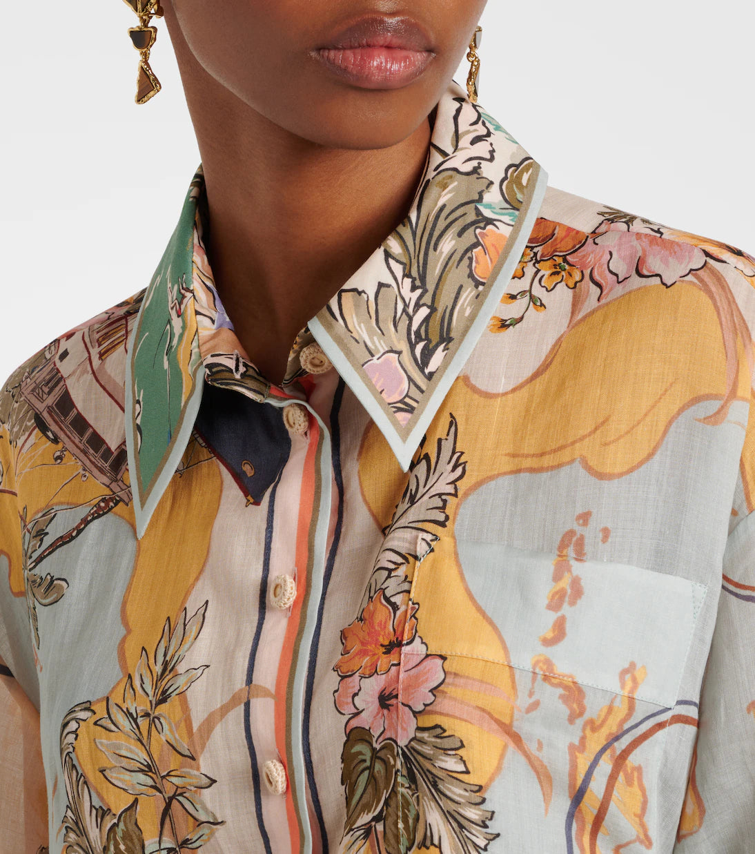 Tallow Print Linen Two Piece Suit