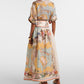 Tallow Print Linen Two Piece Suit