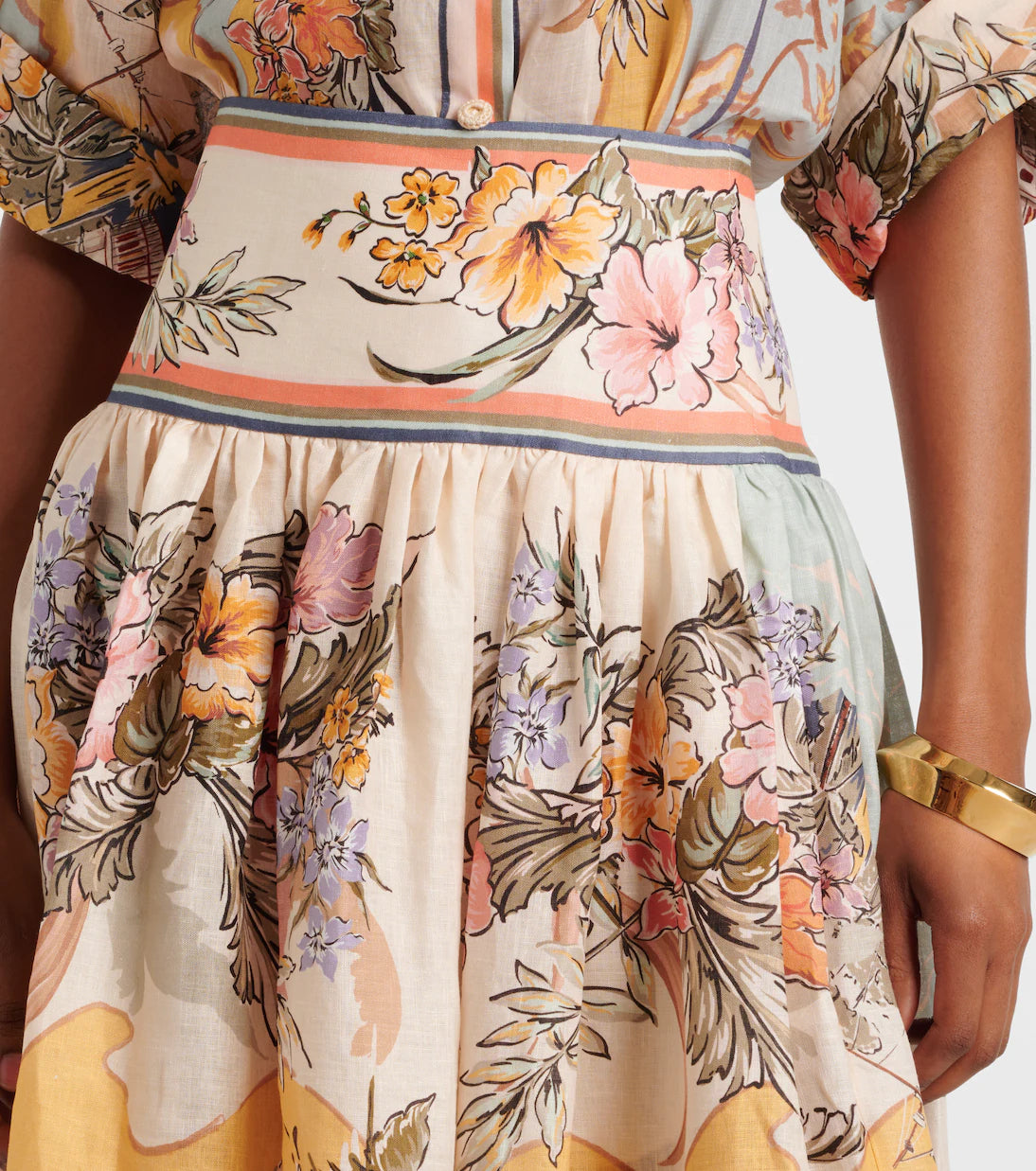 Tallow Print Linen Two Piece Suit