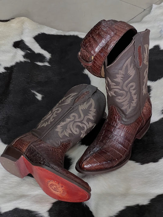 Men's Crocodile Embroidered Cowboy Boots