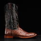 Men's Square Toe Ostrich Leather Cowboy Boots