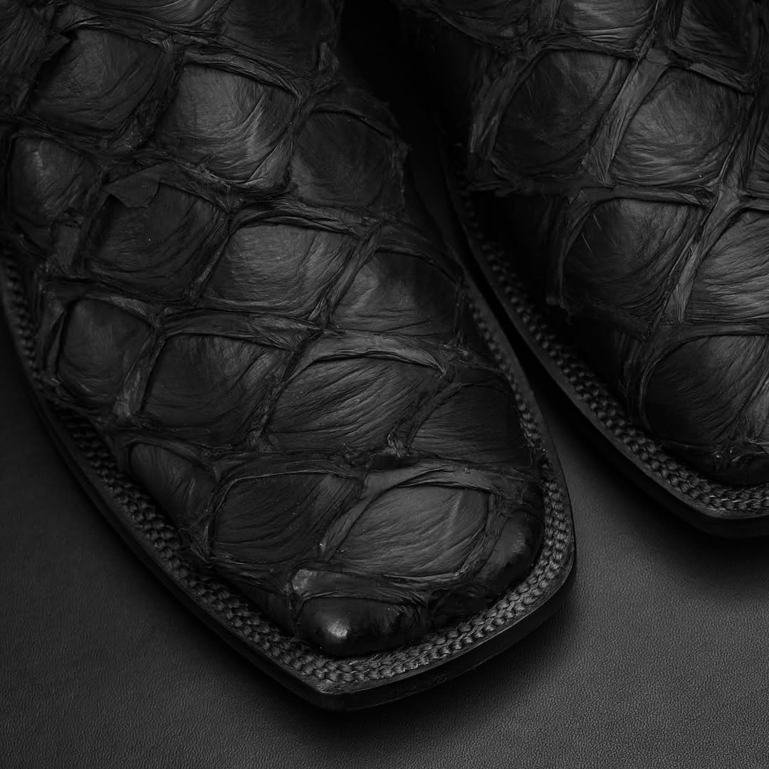 Men's Square Toe Pirarucu Skin Boots