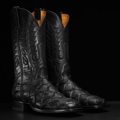 Men's Square Toe Pirarucu Skin Boots