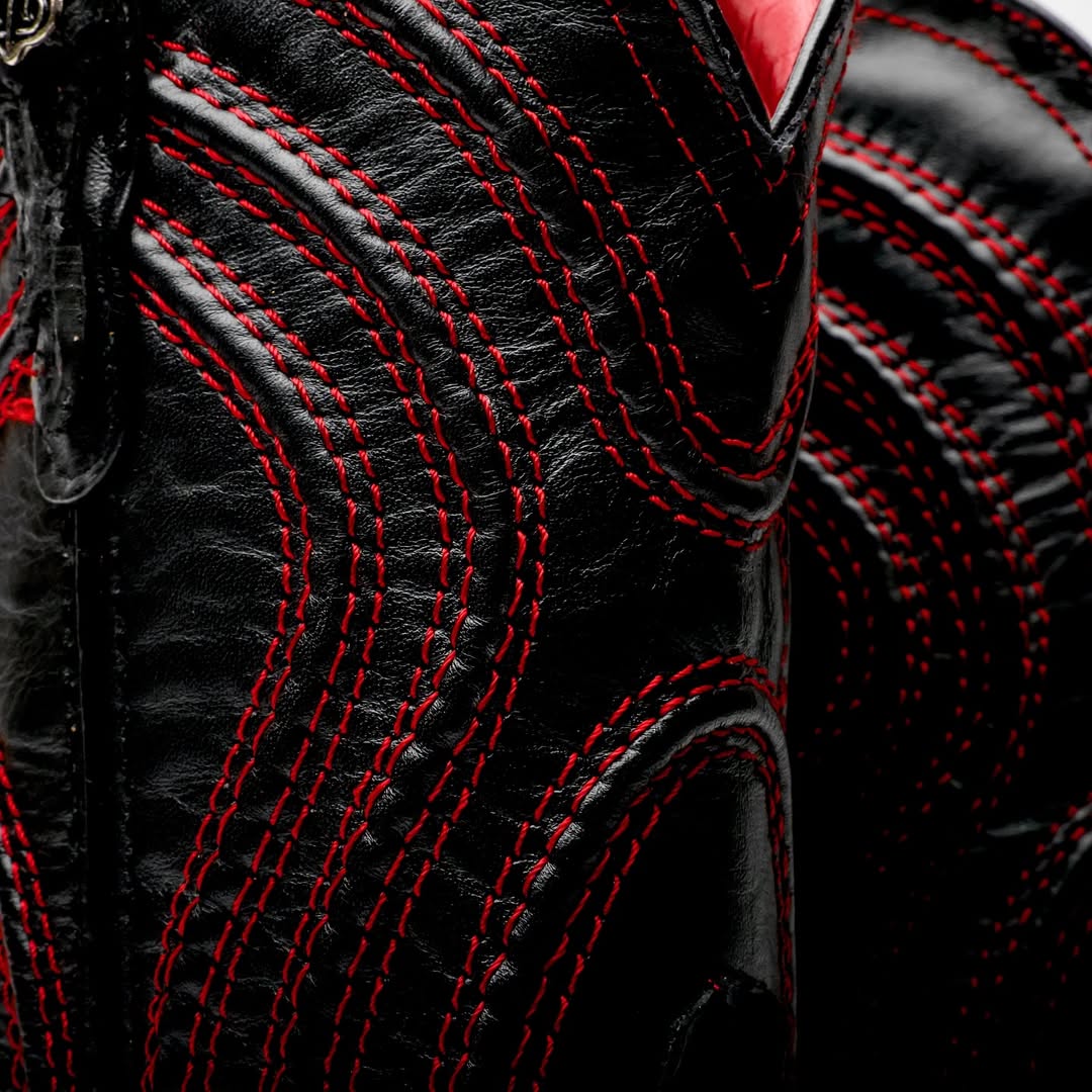 New Black Jumbo Python Boots