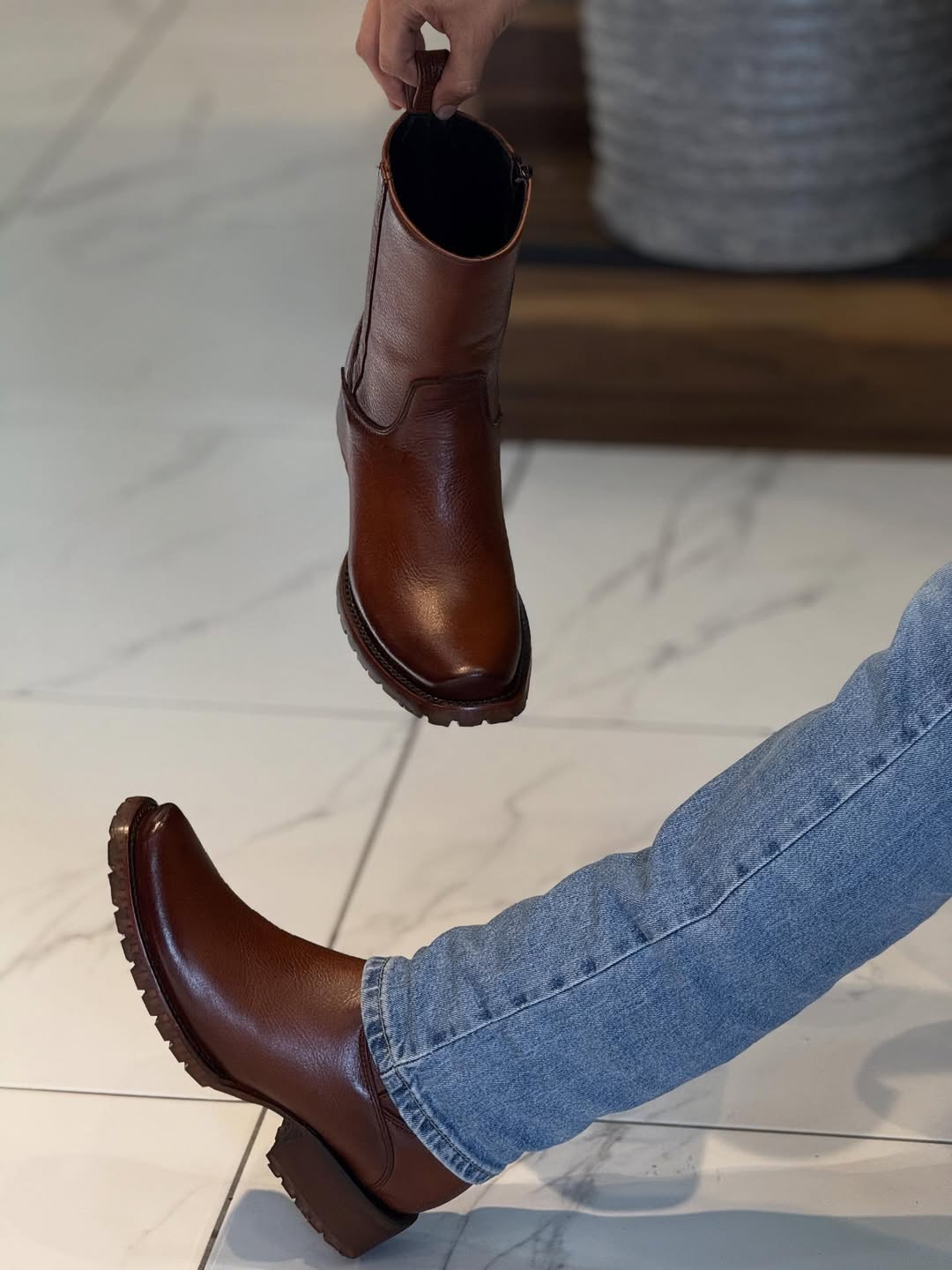 Men's Narrow Square Toe Stain-resistant cowboy boots