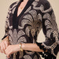 Tassel Trim Printed A-line Dress