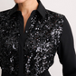 (⏰Hot Sale Promotion $10 OFF) Black Sequin Long Sleeve Dress