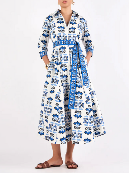 Cotton Elegant Relaxed Shirt Dress