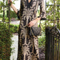 Tassel Trim Printed A-line Dress