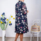 Navy Floral Dress with Outerwear