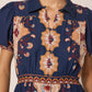 Printed Short Sleeve Midi Dress