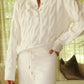 Half-Placket Sweater Knitted Two Pieces Set