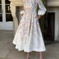 Single-breasted Placement Print Belted Dress