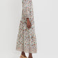 Floral Printed Elasticated Cuffs Dress