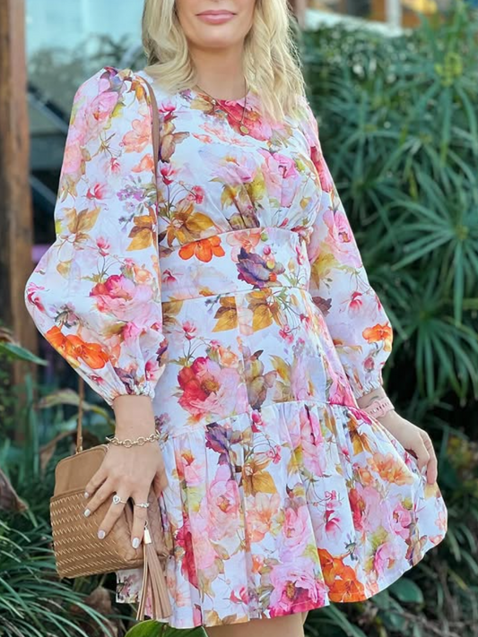 Adorable Floral Long Sleeve Dress