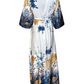 Elegant Blue Printed Dress