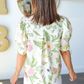 Ruffle Collar Floral Top