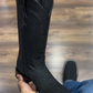 Men's Classic Black Crocodile Cowboy Boots