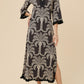 Tassel Trim Printed A-line Dress