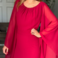 Elegant Chiffon Round Neck Dress