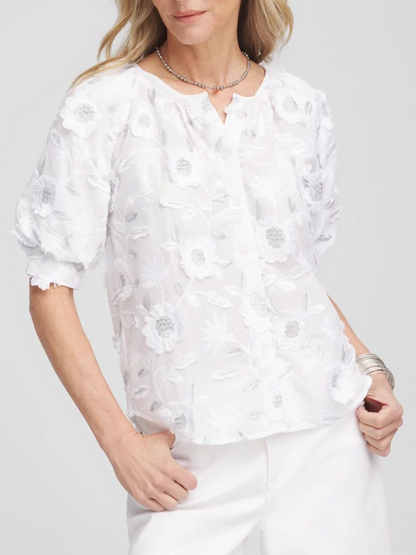 Cotton Applique Embroidered Top