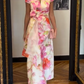 Elegant Floral Belted Dress