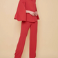Crepe Cape Stand Collar Suit