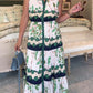 Floral Print Button-front Sleeveless Dress