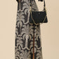 Tassel Trim Printed A-line Dress