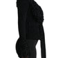 Fringe Tie Waist Deep V Neck Cardigan