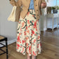 Floral Print Knitted Two Pieces Dress
