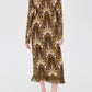 Floral Print Fringed Hem Midi Dress