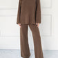 Zip Up Sweater Two Pieces Set