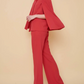 Crepe Cape Stand Collar Suit