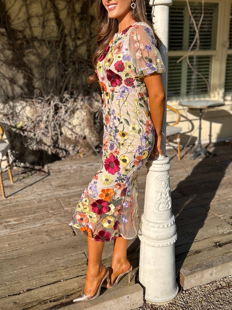 Florence Short Sleeve Floral Dress