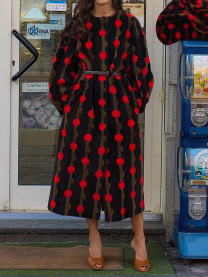 Elegant Print Long Coat