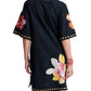 Charming Floral Print Split Scoop Neck Dress