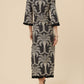 Tassel Trim Printed A-line Dress