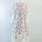 Single-breasted Placement Print Belted Dress