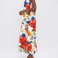 Crimson Poppy Cotton Linen Dress
