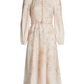 Floral Long Sleeve Linen Dress
