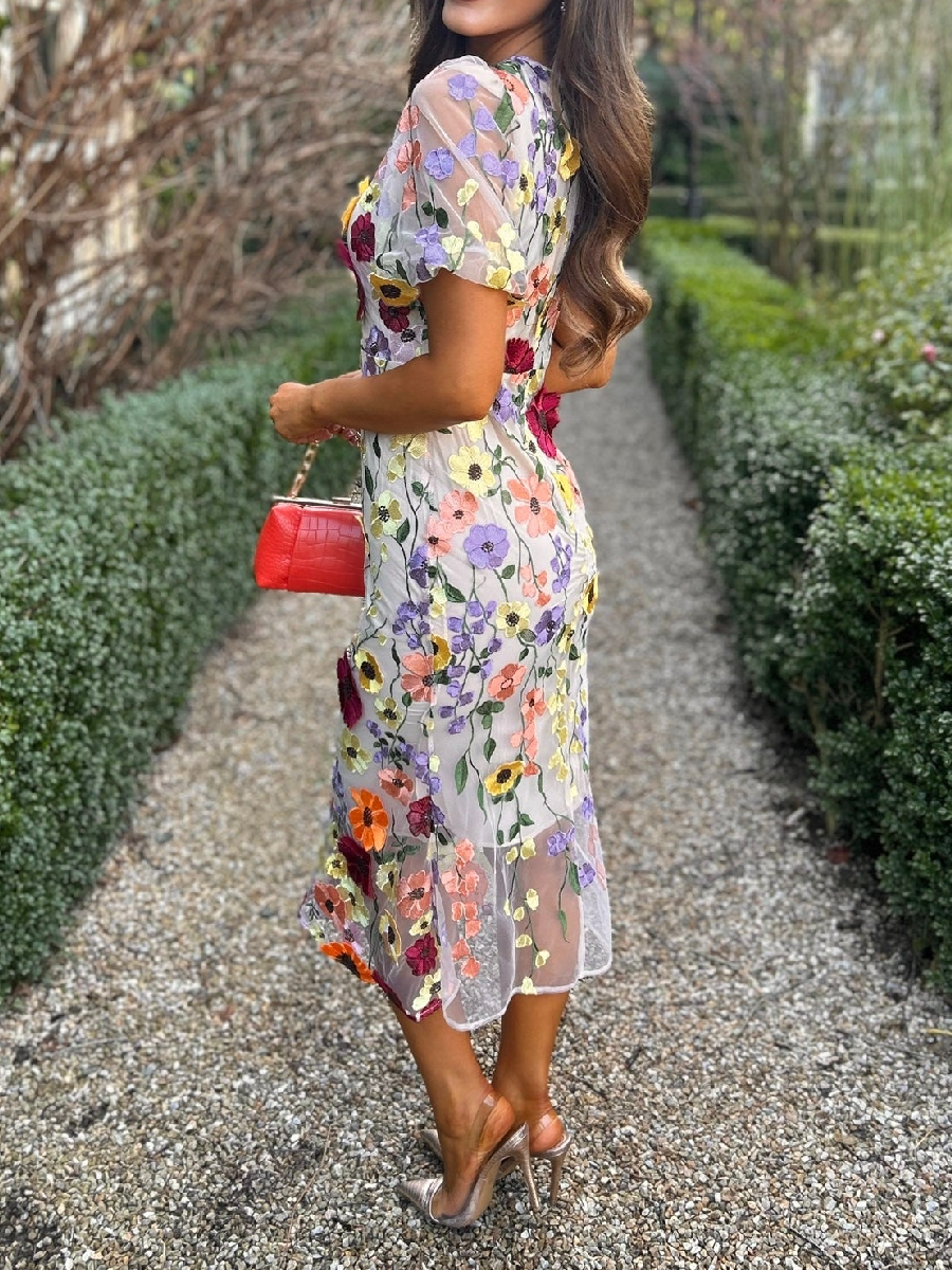 Florence Short Sleeve Floral Dress