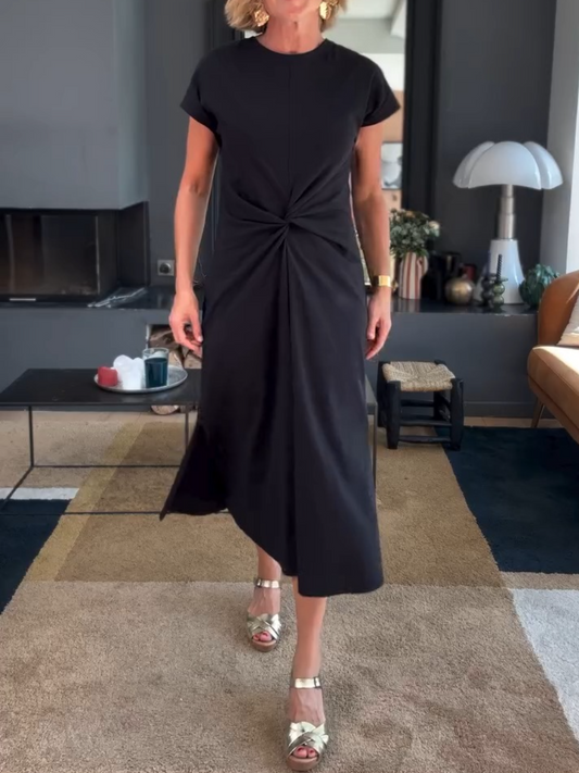 Comfortable Cotton Side Slit Dress